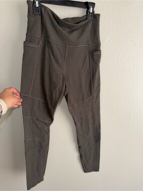 Athleta High-Rise Leggings in Olive Brown